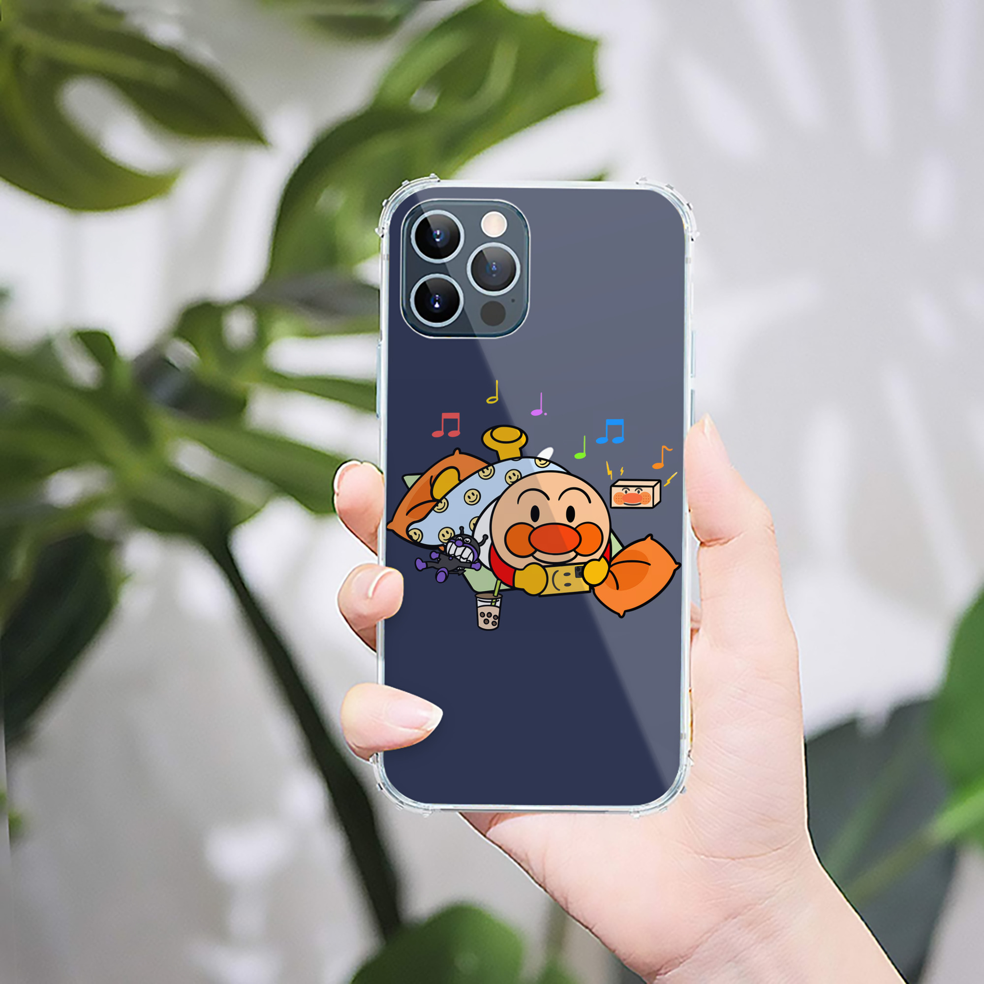 （画像用） アンパンマン Anpanman 【iPhone 12シリーズ対応】透明スマホケース（クリアソフトケース）